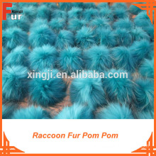 Large size real fur pom poms